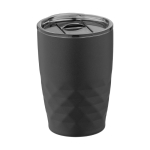 Geometric steel thermal mug, 350 ml black colour