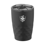 Geometric steel thermal mug, 350 ml black colour