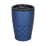 Geometric steel thermal mug, 350 ml blue colour