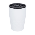 Geometric steel thermal mug, 350 ml white colour