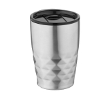 Geometric steel thermal mug, 350 ml silver colour