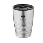 Geometric steel thermal mug, 350 ml silver colour