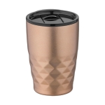 Geometric steel thermal mug, 350 ml champagne colour