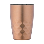 Geometric steel thermal mug, 350 ml champagne colour