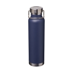 Thermal steel bottle with wide opening, 650 ml blue colour