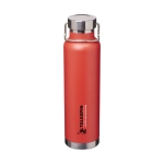 Thermal steel bottle with wide opening, 650 ml red colour