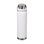 Thermal steel bottle with wide opening, 650 ml white colour