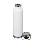 Thermal steel bottle with wide opening, 650 ml white colour