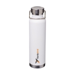 Thermal steel bottle with wide opening, 650 ml white colour