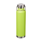 Thermal steel bottle with wide opening, 650 ml lime colour