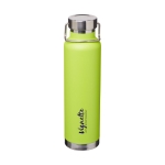 Thermal steel bottle with wide opening, 650 ml lime colour