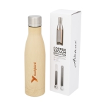 Bottle with wooden cover, 500 ml wood colour