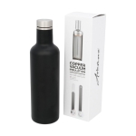 Elegant thermal steel bottles, 750 ml black colour