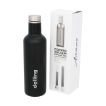 Elegant thermal steel bottles, 750 ml black colour