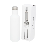 Elegant thermal steel bottles, 750 ml white colour