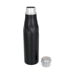 Steel thermal bottle with original design, 650 ml black colour