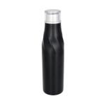 Steel thermal bottle with original design, 650 ml black colour