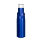 Steel thermal bottle with original design, 650 ml blue colour