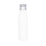 Steel thermal bottle with original design, 650 ml white colour