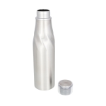 Steel thermal bottle with original design, 650 ml silver colour