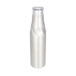 Steel thermal bottle with original design, 650 ml silver colour