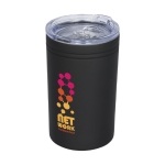 Steel thermal mug with non-slip lid, 330 ml black colour