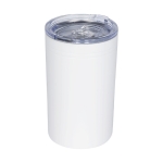 Steel thermal mug with non-slip lid, 330 ml white colour