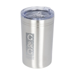 Steel thermal mug with non-slip lid, 330 ml silver colour