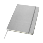 Premium executive A4 lined notebook silver colour