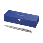 High-quality steel pen with blue ink, Waterman Hémisphère silver colour