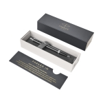 Pen in high-quality metal blue ink, Parker IM Silver black colour