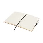 Elegant notebook with cork cover, A5 lined pages black colour