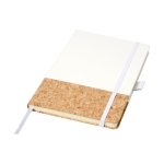 Elegant notebook with cork cover, A5 lined pages white colour