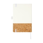 Elegant notebook with cork cover, A5 lined pages white colour