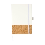 Elegant notebook with cork cover, A5 lined pages white colour