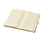 Elegant notebook with cork cover, A5 lined pages white colour