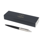 Matte pen with chrome details, blue ink, Parker Jotter XL black colour