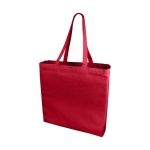 Coloured cotton bags with long handles, 220 g/m² red colour