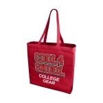 Coloured cotton bags with long handles, 220 g/m² red colour