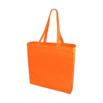 Coloured cotton bags with long handles, 220 g/m² orange colour