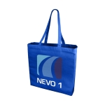 Coloured cotton bags with long handles, 220 g/m² royal blue colour