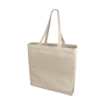 Coloured cotton bags with long handles, 220 g/m² natural colour