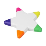 Fluorescent marker in the shape of a star white colour