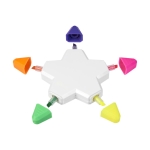 Fluorescent marker in the shape of a star white colour