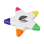 Fluorescent marker in the shape of a star white colour