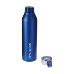 Spill-proof bottle with matte finish, 650 ml blue colour