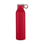 Spill-proof bottle with matte finish, 650 ml red colour