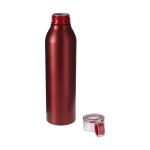 Spill-proof bottle with matte finish, 650 ml red colour