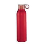 Spill-proof bottle with matte finish, 650 ml red colour