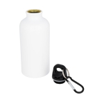 Sleek aluminium bottle, 400 ml white colour